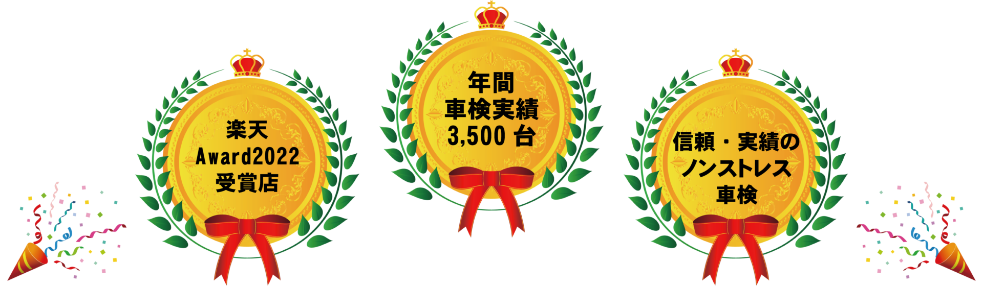 楽天Award受賞
車検実績3500台
信頼・実績のノンストレス車検
